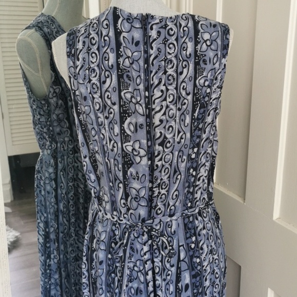 Vintage 70sCaliforniaGirl maxi dress, overlay sleeveless top with buttonsSize 16 - Picture 4 of 6